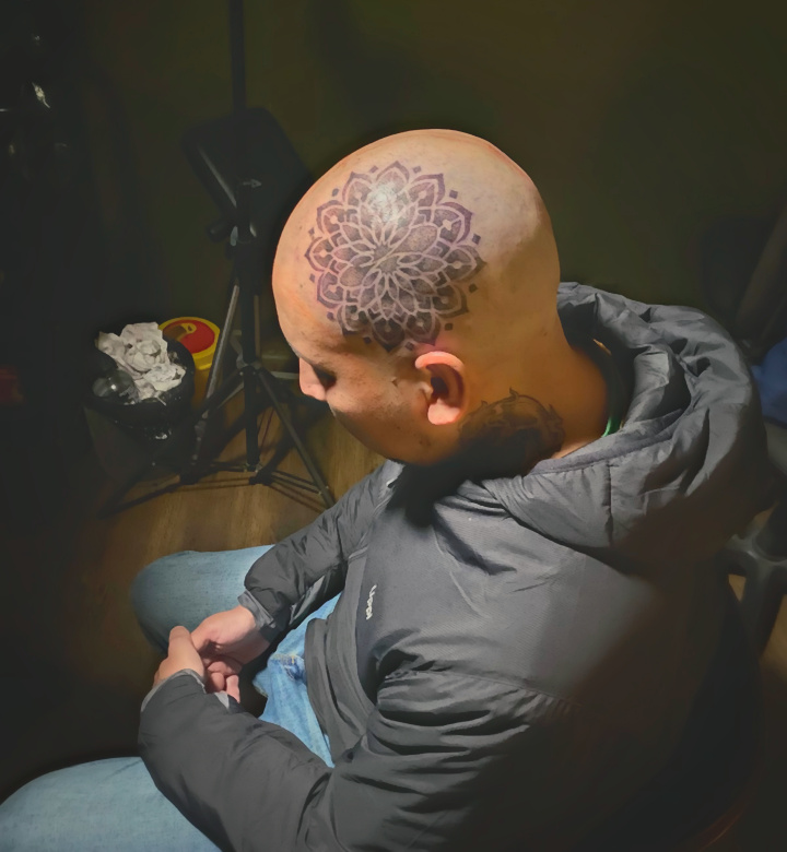Mandala Craneal — Franko Aguayo en Abyss Tattoo Studio
