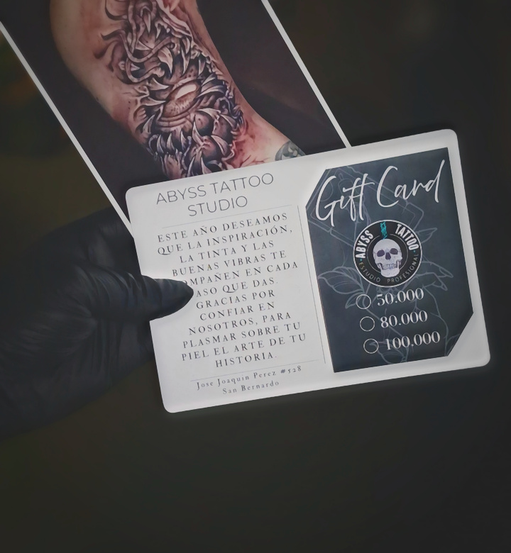 Gift Card Oficial Abyss Tattoo Studio — Abyss Studio en Abyss Tattoo Studio
