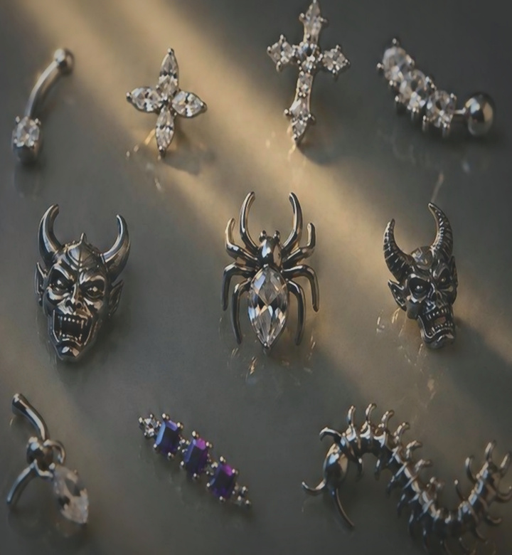 Colección de Joyería de Lujo ASTM F136 — Abyss Studio en Abyss Tattoo Studio